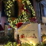Photos of "Twas The Night Before Christmas" in front of the Chelsea apartment where the author once lived